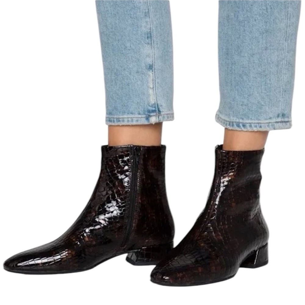 Vagabond snakeskin patent boot